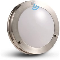 CLOUDY BAY 실내 실외 모션 센서 플러시 마운트 현관 천장 조명 25.4cm(10인치) 5가지 색상 120V 20W 5CC, 한개옵션1, 한개옵션0