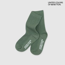 베네통 어스 키즈 크루삭스 그린 K 1팩 BTDUSCRK-GN1, 단품