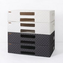 [홈앤하우스] 메이븐 프리미엄 리빙박스 80L 4P, 닛트바닐라, 4개