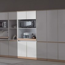 하부 도어형 매립 손잡이 레일형 전기 밥솥 선반 좁은주방 다이닝룸 34평, 그레이