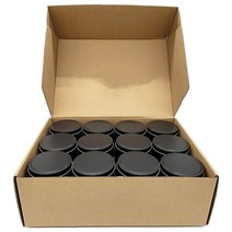 캔들용품 양초 통 24 개 4 Oz 금속 용기 예술 및 공예품 건조 보관 검정, 파란