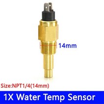 타코메타 타코미터 3IN 1 자동차 디지털 게이지 52mm 오일 압력 + 알람 온도 센서 포함 수온 NPT 1/8 RP, 14MM Water Temp