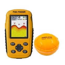 어군탐지기 어탐기 휴대용 무선 음파 48M/160ft 깊이 200M 거리 호수 물고기 전문, 03 YELLOW