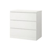 이케아 MALM 말름 3칸서랍장/옷장/와이드서랍장, 브라운스테인_903.546.57