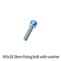 스템 MTB 도로 자전거 티타늄 합금 스템 브레이크 나사 1 쌍 와셔 스레드 핀 및 링 사이클링 액세서리, 02 B