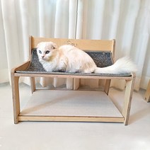 [에토펫] 고양이 벤치 해먹 (매쉬해먹+카펫+대리석), 그레이