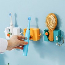 비상 무타공 빗자루 밀대 걸레 벽걸이 매직 후크 고리, 선택:화이트