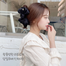 대전언니 [당일무배] 쉬폰집게핀 왕리본집게핀 왕집게핀 서효림집게핀 올림머리집게핀 9컬러