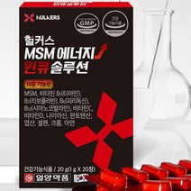 일양약품 헐커스MSM 에너지 원큐 솔루션 20정, 2개