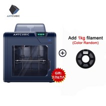 3d 프린터 Anycubic 4max pro 2.0 새로운 fdm 270210190mm 스테퍼 드라이버 포함 ultrabase 플랫폼0.5kg 무료 pla 필라멘트 포함, 협력사, 1kg pla 추가