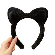 소녀 귀여운 고양이 귀 봉제 머리띠