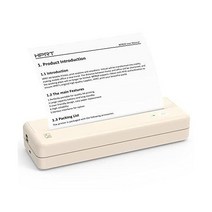 HPRT 휴대용 여행용 프린터 MT810 - 열 잉크 없는 가정용 컴팩트 자동차 및 사무실용 종이 롤 모바일 인쇄 iOS 안드로이드 폰 노트북과 호환되는 블루투스 무선, 베이지