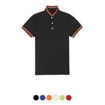 차이나 배색 카라티