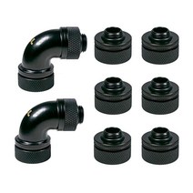 Thermaltake Pacific DIY 16mm OD PETG 압축 피팅 키트 블랙 - CL-W260-CU00BL-A 미국출발108507