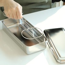킹센스 스텐 물빠짐 사각 수저통 수저보관함 수저함, 스텐 수저통(기본)