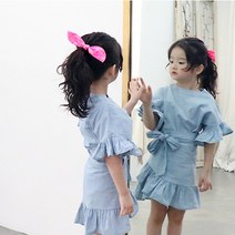 옐로쉬핑크 유아동 여아 반다나 와이어 리본 머리끈 10종