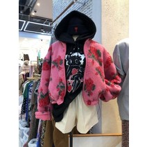 여성봄점퍼 얇은패딩 야구 야상 아우터 동대문 프린트 긴 소매 루즈핏 숏 코트 여성용 지퍼 업 가디건 레저 패션 봄 신상품