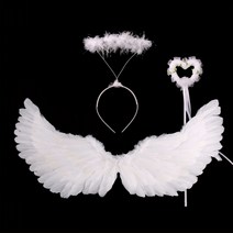 천사날개 천사 머리띠 파티 사진촬영 할로윈 소품, 천사날개(대)_(불포함:머리띠,봉)