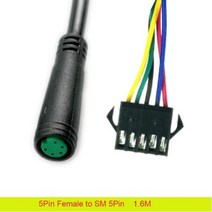연료게이지 차량용HUD 자동차속도계 24V36V48V60V LCD 디스플레이 패널 대시 보드 전기 자전거 컨트롤러 전자 스쿠터 FC200A FOCAN, 5P to SM Cable 1.55m