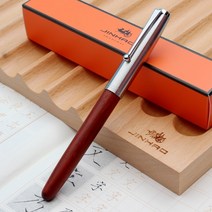Jinhao 나무 만년필 0.38/0.5/0.8mm 이리듐 벌펜 필기구 깃털 평행 펜 사무실 학교 미술 용품 스타일로, [01] 0.38mm, [05] huali