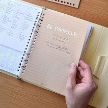 A5 떡메모 제본 리필 속지 양면 40매 친환경 크라프트지 링 바인더 공통호환