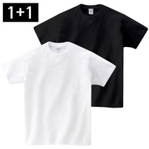 티내기 남녀공용 베이직 무지 반팔티 17수 2p