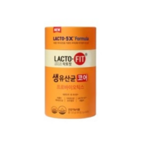 식약처 인증 종근당건강 락토핏 한국 생유산균 코어 강화 예민한 둔감한 장 유산균 유익균 프로바이오틱스 60포 2개월 4개월 6개월 12개월 개별포장 홈쇼핑 방송 건강 식품 정품, 2통 (4개월분)