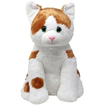 Shelter Pets 시리즈 2: Jeffrey - 25.4cm 오렌지 및 화이트 고양이 봉제 인형 동물 실제 입양 애완 기반 그들이 입양한 보호소에 혜택 새끼, 16 Inches