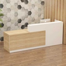 미용실 카운터데스크 포스기 계산대 인포 책상 테이블, 화이트+화이트 스톤 오른쪽 120x60x100