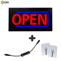 LED간판 영업중간판 오픈간판 아크릴간판 식당간판 미니간판 부동산간판 약국간판 전광판 led보드 스위치형, 에폭시 open 사각 + 스위치, 1개