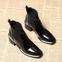 앵클삭스부츠 스타카토부츠 숏부츠 2021 새로운 여성 부츠 중간 발 뒤꿈치 짧은 부츠 가을 겨울 캐주얼 신발 스퀘어 헤드 패션 짧은 발목 부츠 가죽