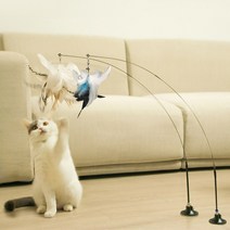 성운컴퍼니 고양이 플라잉 롱 깃털 고정 낚시대, 2개