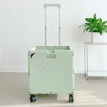 랄라 Premier XL 쇼핑카트 시장 4바퀴 박스 폴딩 접이식카트 장바구니캐리어, 그린티민트 x 크림  (XL)