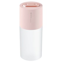솔츠 듀얼미스트 무선 미니 USB 가습기 LED 무드등, 핑크(미니가습기)