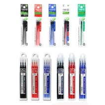 파이롯트 지워지는 프릭션 볼펜 리필심 3색펜전용 0.38mm 0.5mm, 0.5 다색용리필, 흑적청