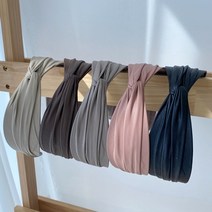 고급 가죽 레더 꼬임 핸드메이드 일체형 헤어밴드 머리띠 5컬러