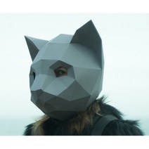 종이가면 페이퍼크래프트 도안 3D 모형 접기 DIY 페이퍼토이 동물 입체퍼즐 토끼 유니콘 여유 호랑이 말, N + 광택타입