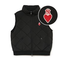 MLB 엠엘비 여성 하트 패딩 조끼 NY Black 3FDVH0136-50BKS
