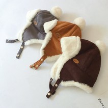 루나버블 방울 방한 모자 3color 아동 유아 남아 여아 어린이 겨울 털 항공 귀달이 군밤 레이팽 캡