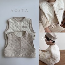 아오스타 23가을 리버서블베스트 등원룩 베베 아기코디 가을