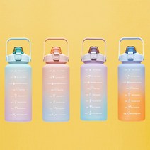 홈니크 연예인 2리터물통 물병 대용량 2리터 물병 텀블러 대형물통 연예인 2리터물통 물병 헬스 스포츠 다이어트 캠핑용물통, 세척솔