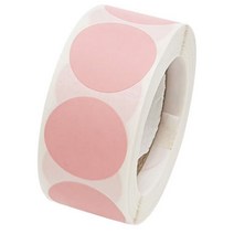 동그라미 스티커 봉인지 무지 원형스티커 연분홍