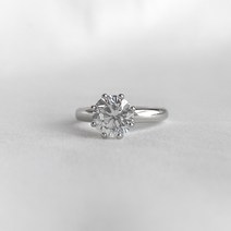 B&V 2캐럿 큐빅반지 프로포즈반지 silver925 결혼반지 은반지 국내 세공