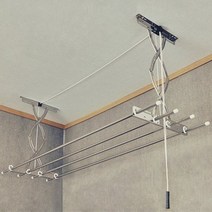 튼튼한 올스테인레스 베란다 천장 2단 빨래건조대, 배송/설치 선택:배송 올스텐2단1.9m