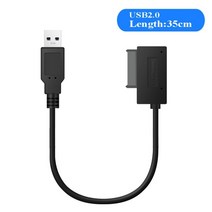 cd롬 리더기 씨디룸 DVD 플레이어 ODD sata to usb 3.02.0 sata ii 7 6 케이블 노트북 cddvd rom 슬림라인 드라이브용 13pin 어댑터 145, USB를 13p로, USB 2.0 35cm