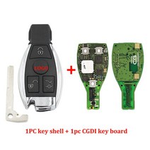 Keyless Go FBS3 CGDI BE 스마트 키 3/4 버튼 315mhz 벤츠 W204 용 원 시작, 03 3B shell with pcb_02 433MHz