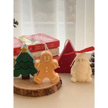 크리스마스선물 양초캔들 데코 세트 산타 겨울, 산타클로스 - 밀크티