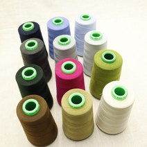 SPUN POLYESTER 100% 실 (12가지 색상) 60수 재봉사 재봉실 소잉부자재 미싱부자재, 카키