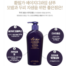 황칠가 샴푸 400ml 중건성용 안심성분 베이비 샴푸 모발 영양 보습 자연 발효 천연샴푸