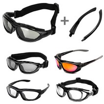 바람막이 안경다리 밴드 교체가능한 고글 안경 스포츠 김서림방지 편광선글라스 방풍 방진 안경 변색, 투명렌즈(김서림방지)